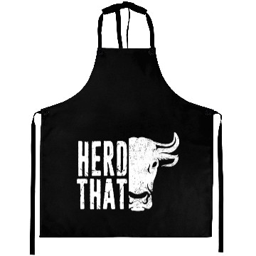 Discover Herd That Farming Dairy Farmer Cattle Rancher Gift Aprons