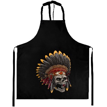 Discover Native American Skull 2 Aprons