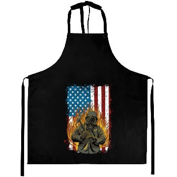 Discover Firefighter Fire Department Thin Red Line Fireman Aprons