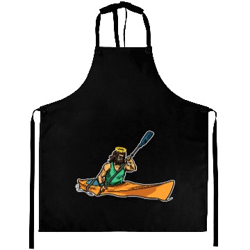 Discover Cool Jesus Rowing Kayak Paddling Gift Idea Aprons