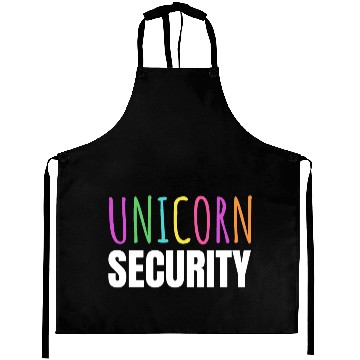 Discover Unicorn Security Birthday Party Aprons