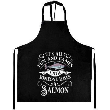 Discover Salmon Fishing Gift Coho Salmon Fish Aprons