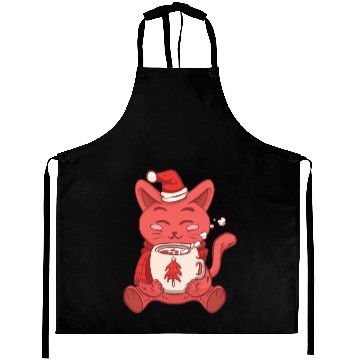 Discover Hot Chocolate Winter Cat Aprons