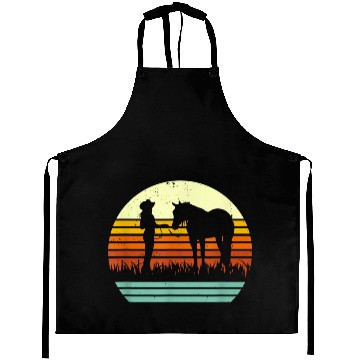 Discover Western Halter Horse Retro Sun Style Aprons