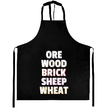 Discover Ore Brick Sheet Wheat Funny Settlers Board Game Aprons