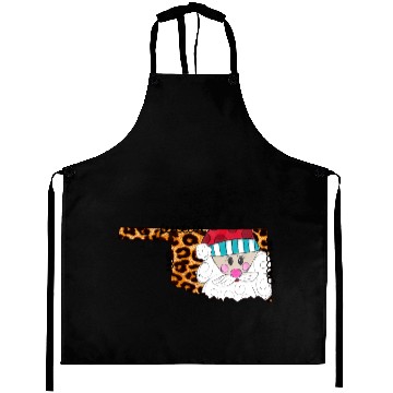 Discover Leopard Santa Oklahoma Aprons