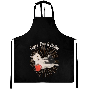 Discover Coding Cats and Coffee Software Developer Aprons