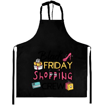 Discover Holiday Shopping Black Friday Shopping Crew Funny Aprons