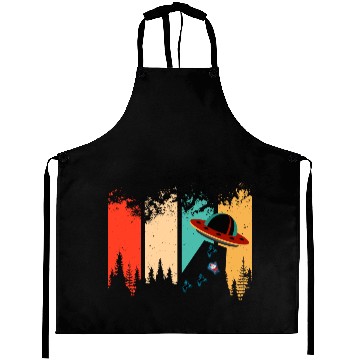 Discover Retro Alien Christmas santa clause Aprons, Alien