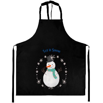 Discover Snowman Let it Snow Aprons