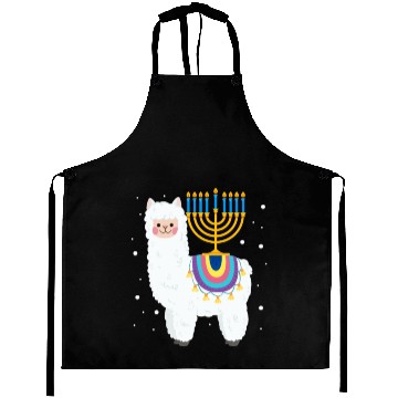 Discover Alpaca Menorah Hanukkah Aprons