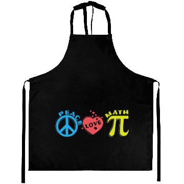 Discover Peace Love Math Aprons