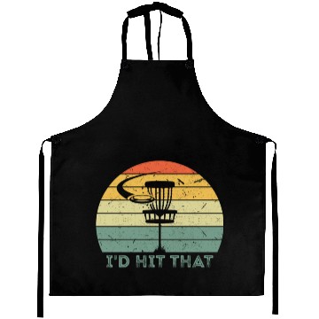 Discover Vintage I'd Hit That Discgolf Golfing Disc Gift Aprons