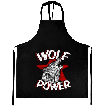 Discover Evil Wolf Face Moon Wolves Gift Aprons