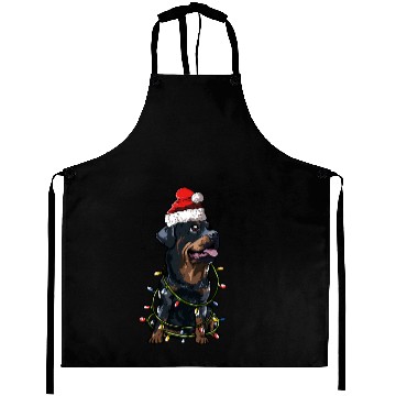 Discover Rottweiler Santa Christmas Tree Lights Aprons