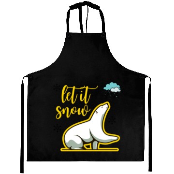 Discover Let it Snow Polar Bear Christmas Theme Aprons