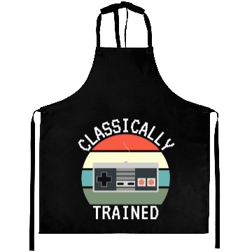 Discover Classically Trained Controller Video Gamer Gift Aprons