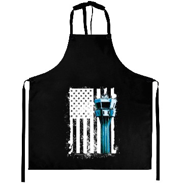 Discover Air Traffic Controller US Flag ATC Flight Control Aprons