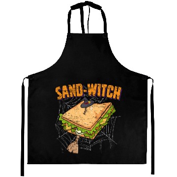 Discover Sand-Witch Sandwich Funny Witch Halloween Aprons