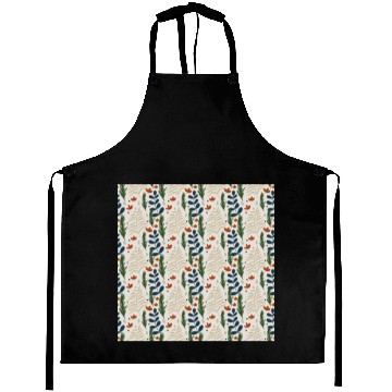 Discover Christmas Botanical Pattern Pretty Beige Aprons