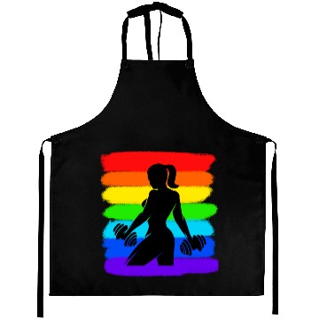 Discover Fitness - Gym - Workout - Woman - Colorful Aprons