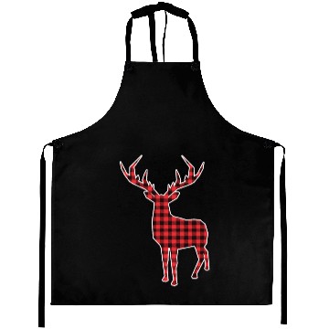 Discover Buffalo Plaid Deer Christmas Aprons