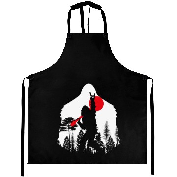 Discover Grassquatch Bigfoot Sasquatch Yeti Banjo Aprons