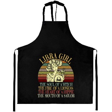 Discover Libra Girl Zodiac Born September October Birthday Aprons