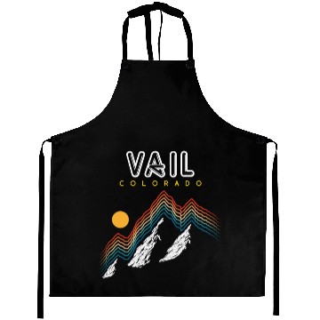 Discover Vail Colorado Usa Ski Resort 1980S Retro Aprons