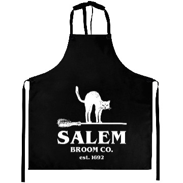 Discover Salem Broom Co Company Halloween Black Cat Witch A Aprons