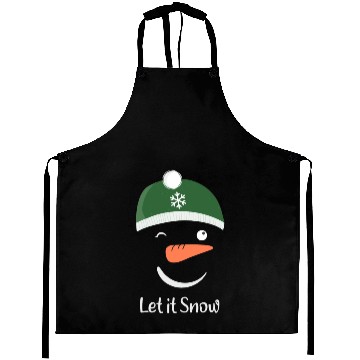 Discover Snowman Green Cap - Let It Snow Aprons