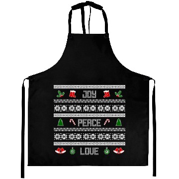 Discover 65 MCMLXV JOY PEACE LOVE CHRISTMAS SWEATER DESIGN Aprons