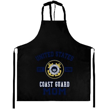 Discover Proud Us Coast Guard Mom Military Pride Aprons