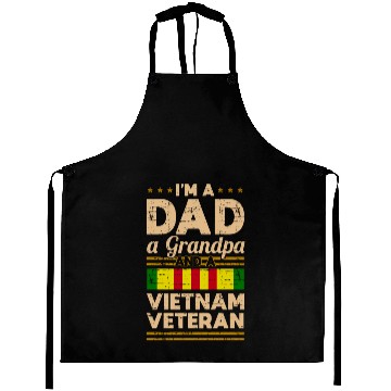 Discover Dad Grandpa Vietnam Veteran Vintage Aprons