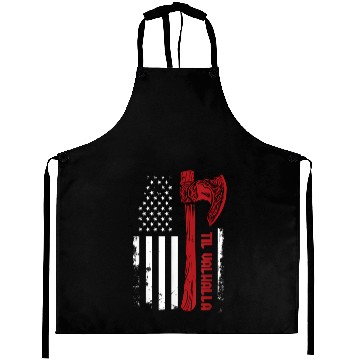 Discover Viking Axe Flag Til Valhalla Norse Mythology Aprons