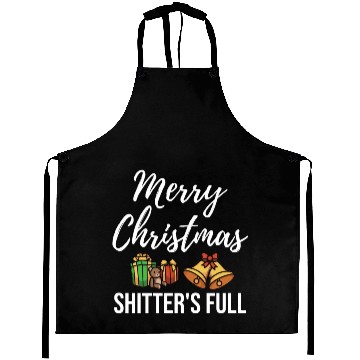 Discover Merry Christmas Shitters Full gift Aprons