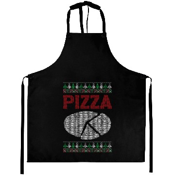 Discover Christmas Pizza Lover Funny Winter Holiday Gift Aprons