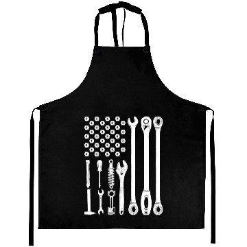 Discover us flag mechanic Aprons
