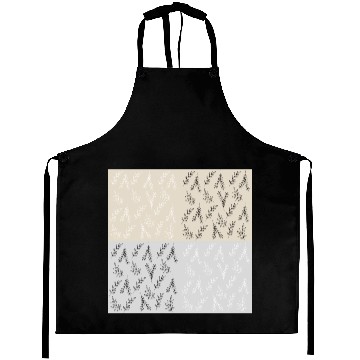 Discover four branches pattern beige grey Aprons