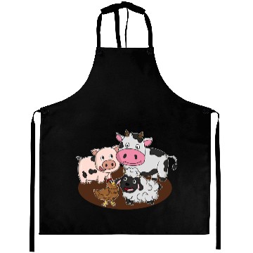 Discover Farm Animals Pig Cow Chicken Sheep Aprons