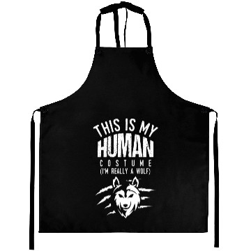 Discover Wolf Wolves Wolf Pack Leader Wolf Werewolf Aprons