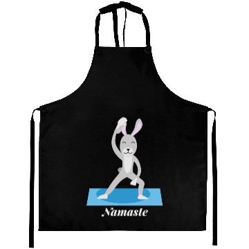 Discover Rabbit Yoga Funny Meditation Namaste Easter Bunny Aprons