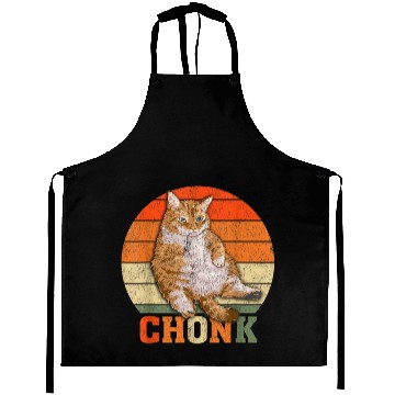 Discover Funny Overweight Chubby Chonk Cat Meme Memes Aprons