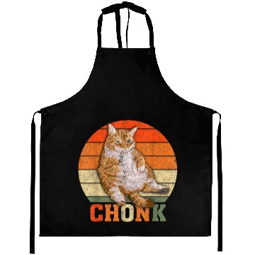 Discover Funny Overweight Chubby Chonk Cat Meme Memes Aprons