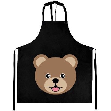 Discover Cute Brown Teddy Bear Face Aprons