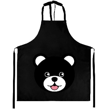 Discover Cute Black Teddy Bear Face Aprons