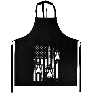 Discover Tractor American Flag Gift Aprons