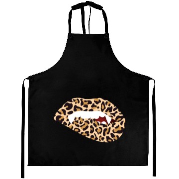 Discover brown leopard Vampire Lips Aprons