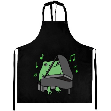 Discover Frog Playing Piano For Piano Player Aprons
