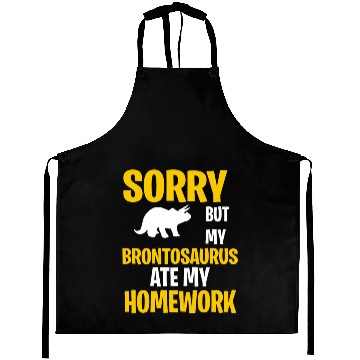 Discover Funny Brontosaurus Gift Idea Aprons